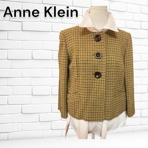 Anne Klein brown and tan Houndstooth blazer/jacket